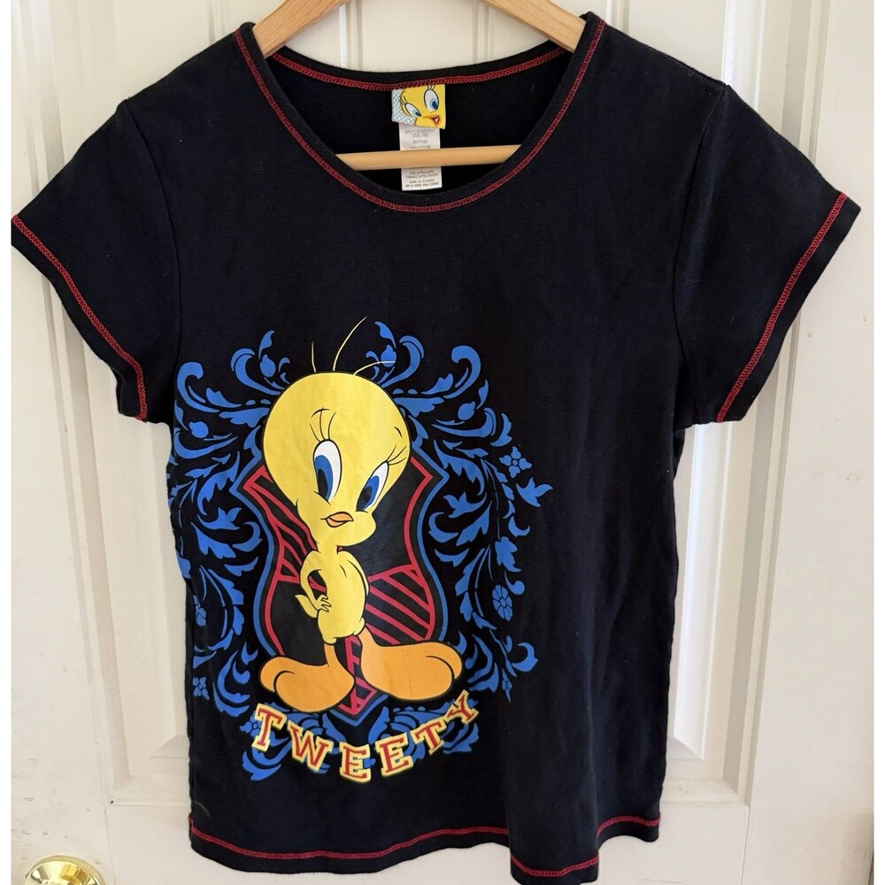 Looney Tunes Juniors Size XL Tweety Bird Short Sleeve Top Sleepwear